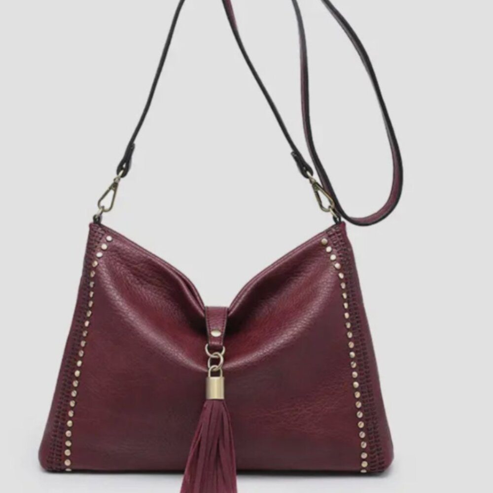 The Harper Studded Tassel Crossbody Bag